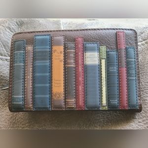 NWT 100% Leather Yoshi Classic Book Titles Wallet from England